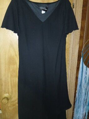 S.L. Fashions Black [Cocktail / Maxi / Cape] Dress - Size 16